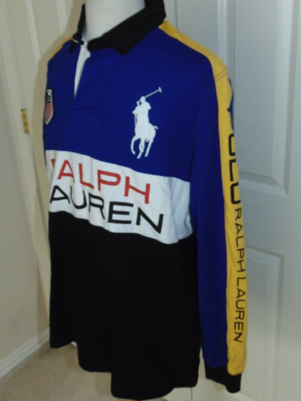 POLO RALPH LAUREN BIG PONY EMBROIDERED LONG SLEEVE RUGBY POLO